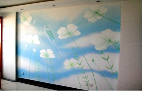 崇仁画墙绘怎么画好白云的蓬松感？