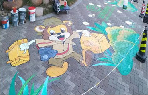 崇仁夏季画地面彩绘会遇到的问题