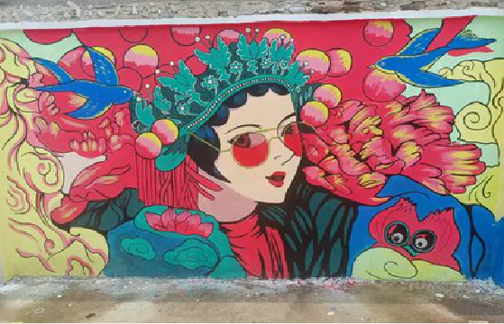 崇仁墙体彩绘-网红墙