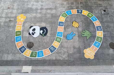 崇仁地面游戏彩绘